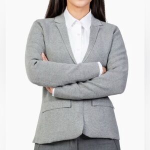 Ministry of Supply Atlas Knit 3d Blazer Size medium Gray viscose blend fall